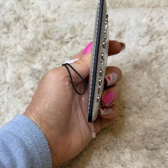 NWT Marc Jacobs Trademarc Metallic Silver Card Holder - Picture 7 of 7